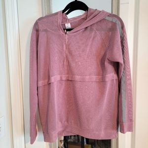 Mauve Mesh Athletic hoodie